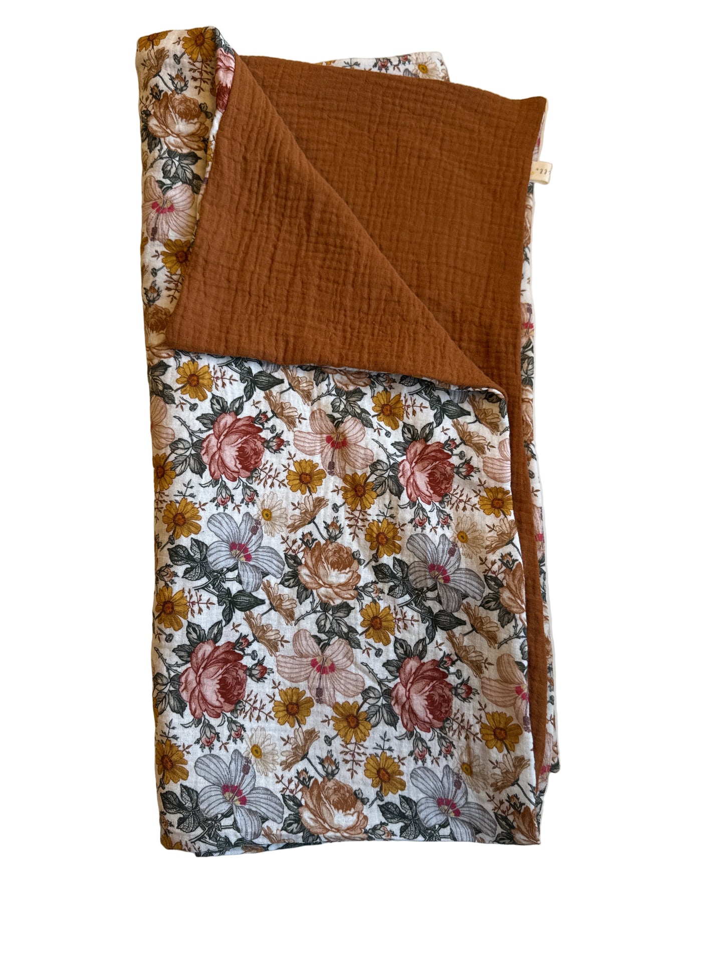 Musselindecke "Flowers" (Personalisierbar)