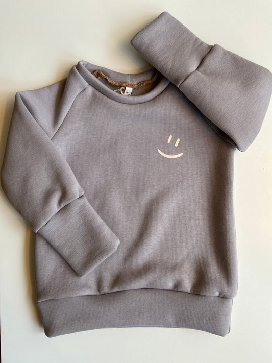 Kuschel-Sweater "Smiley" (Grau)