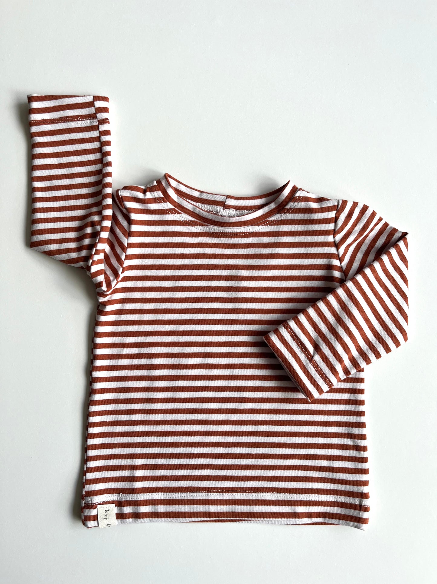 Langarmshirt "Gestreift" (Kupfer)