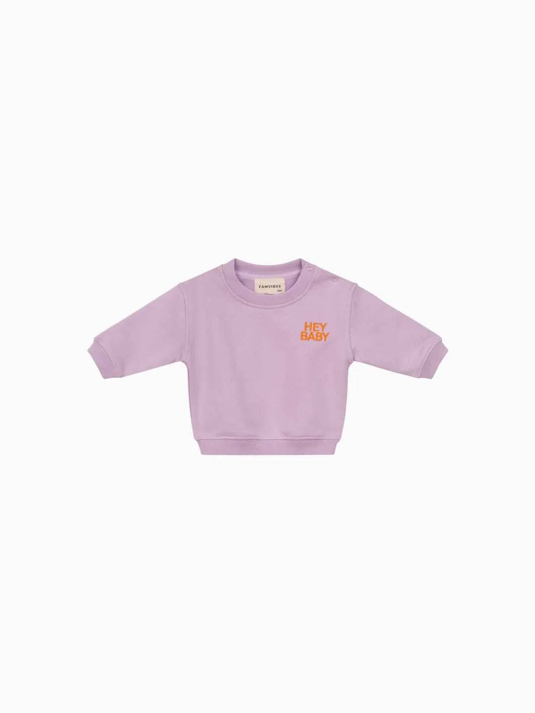 "HEY BABY" Sweater (Lavendel) von famvibes