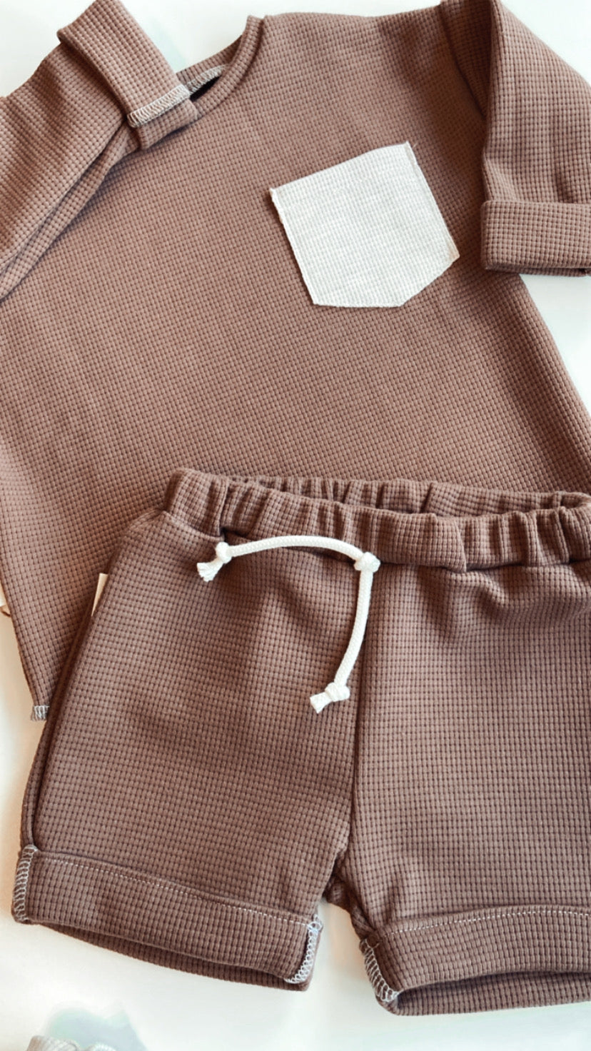 Shorts "Waffel" (Dunkelmauve)