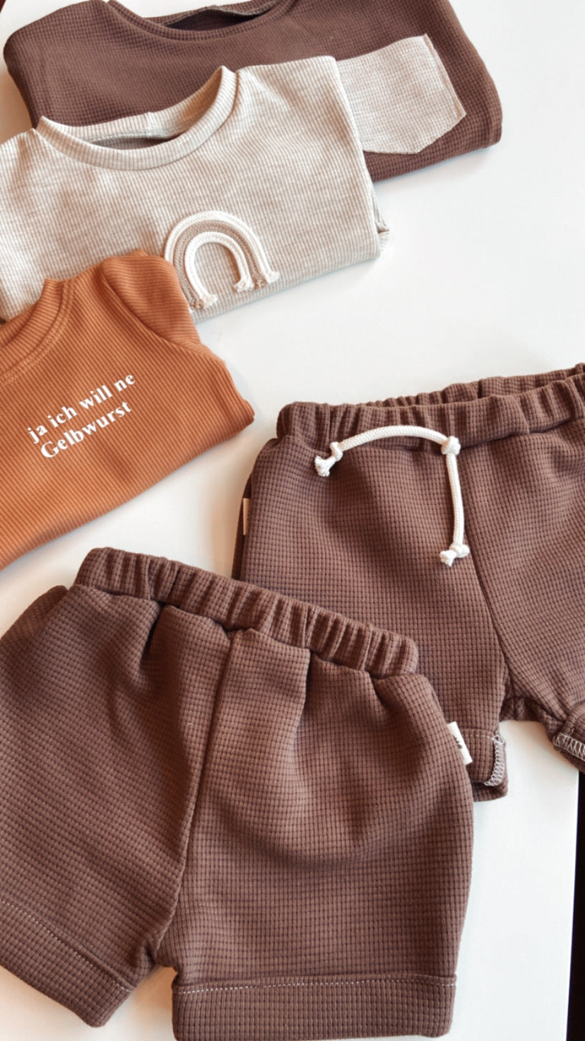 Shorts "Waffel" (Dunkelmauve)