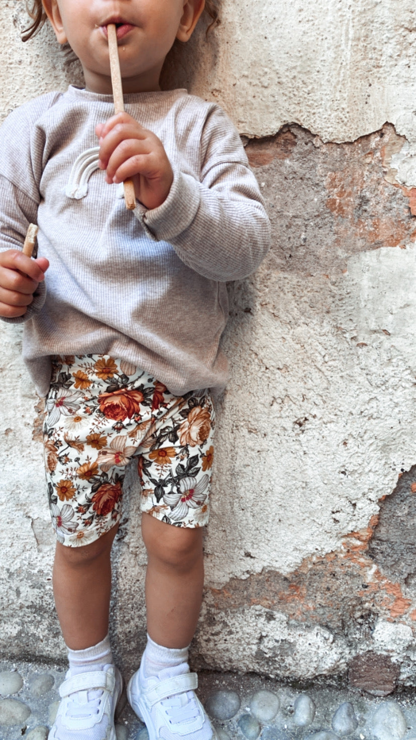 Kurze Leggings "Flowers"