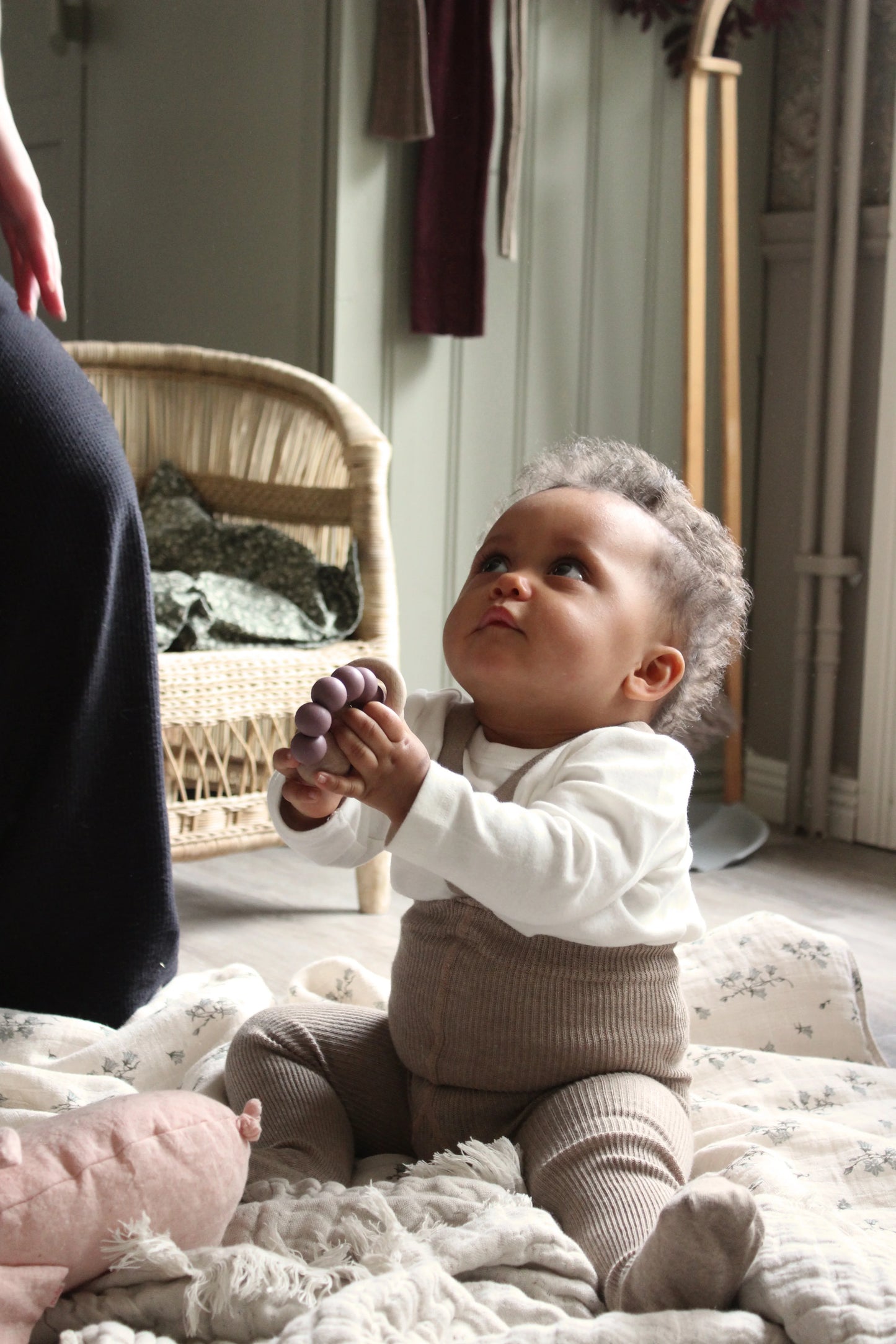 Bio Trägerstrumpfhose "Retro" (Peanut) von Silly Silas