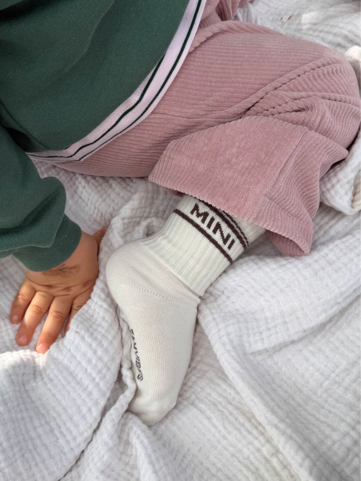 "MINI" Socken (Striped Creme) von famvibes