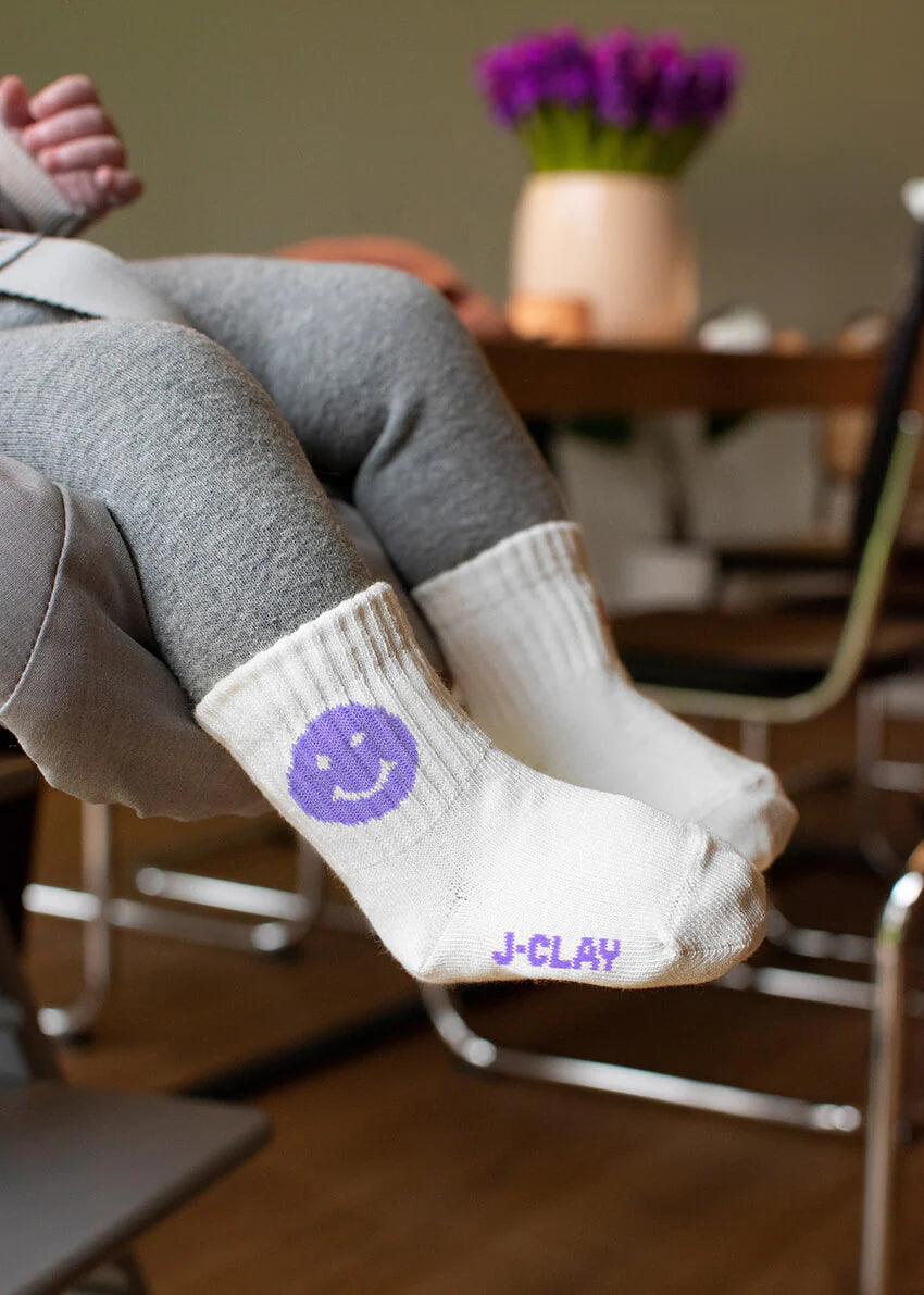 Baby & Kids Socken "Purple Smile" von J-Clay