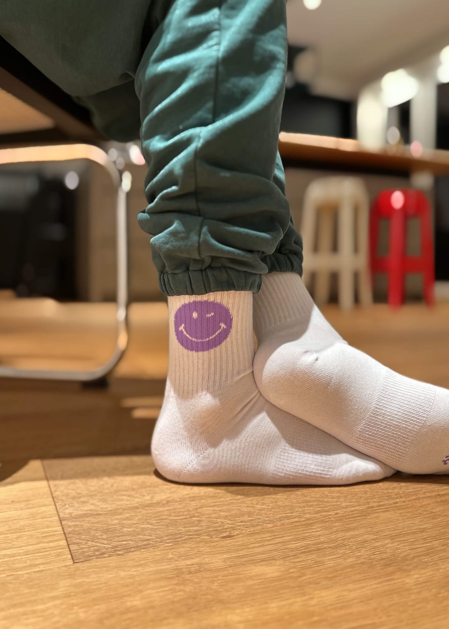Tennissocken "Purple Smile" von J-Clay
