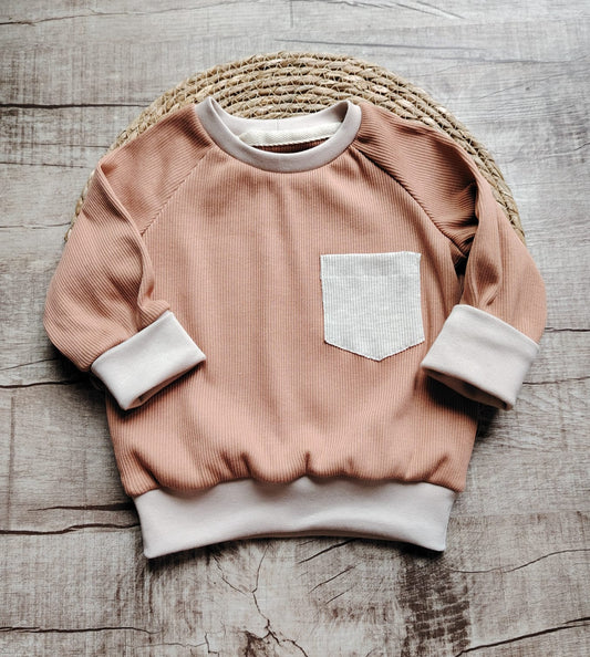 Sweater "Ripp Colormix" (Braun/Beige)