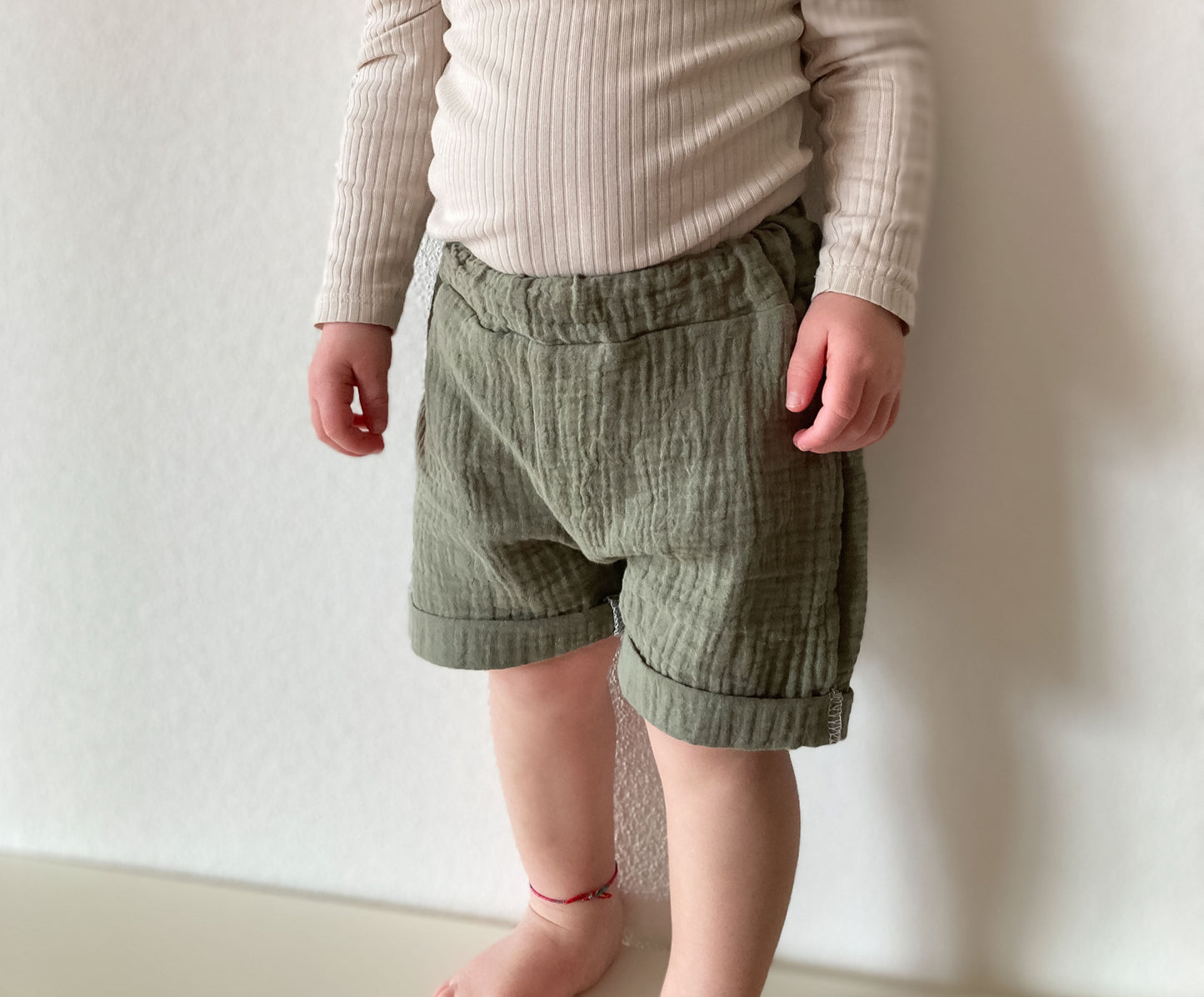 Shorts "Musselin" (Taupe)