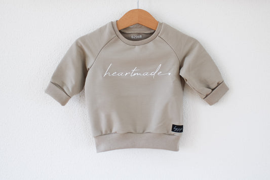 Sweater "heartmade" (Taupe Grau/Beige)