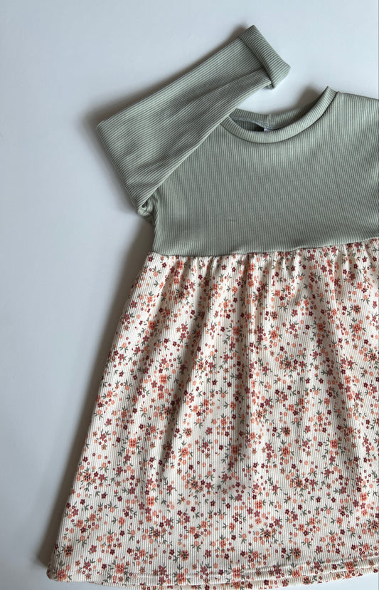 Langarm Kleid "Millefleurs" (mint)