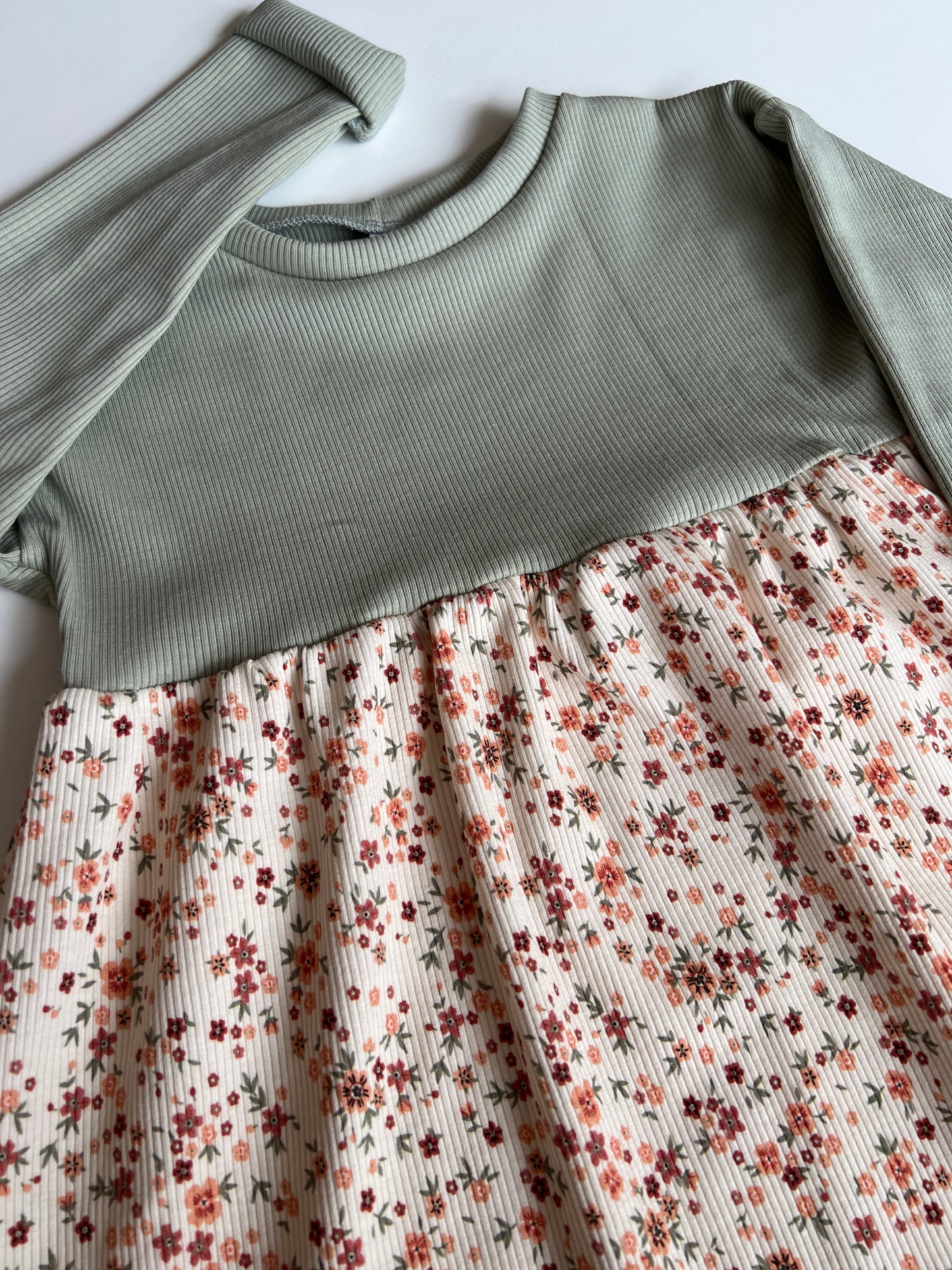 Langarm Kleid "Millefleurs" (mint)