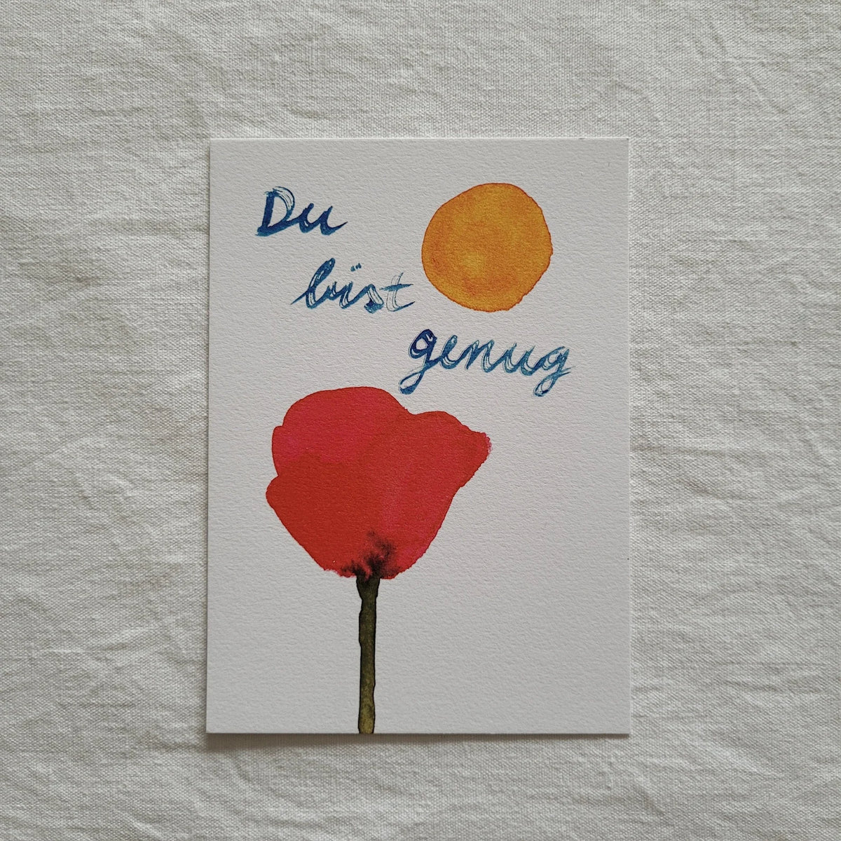 Postkarte "Du bist genug" (handgemalt)