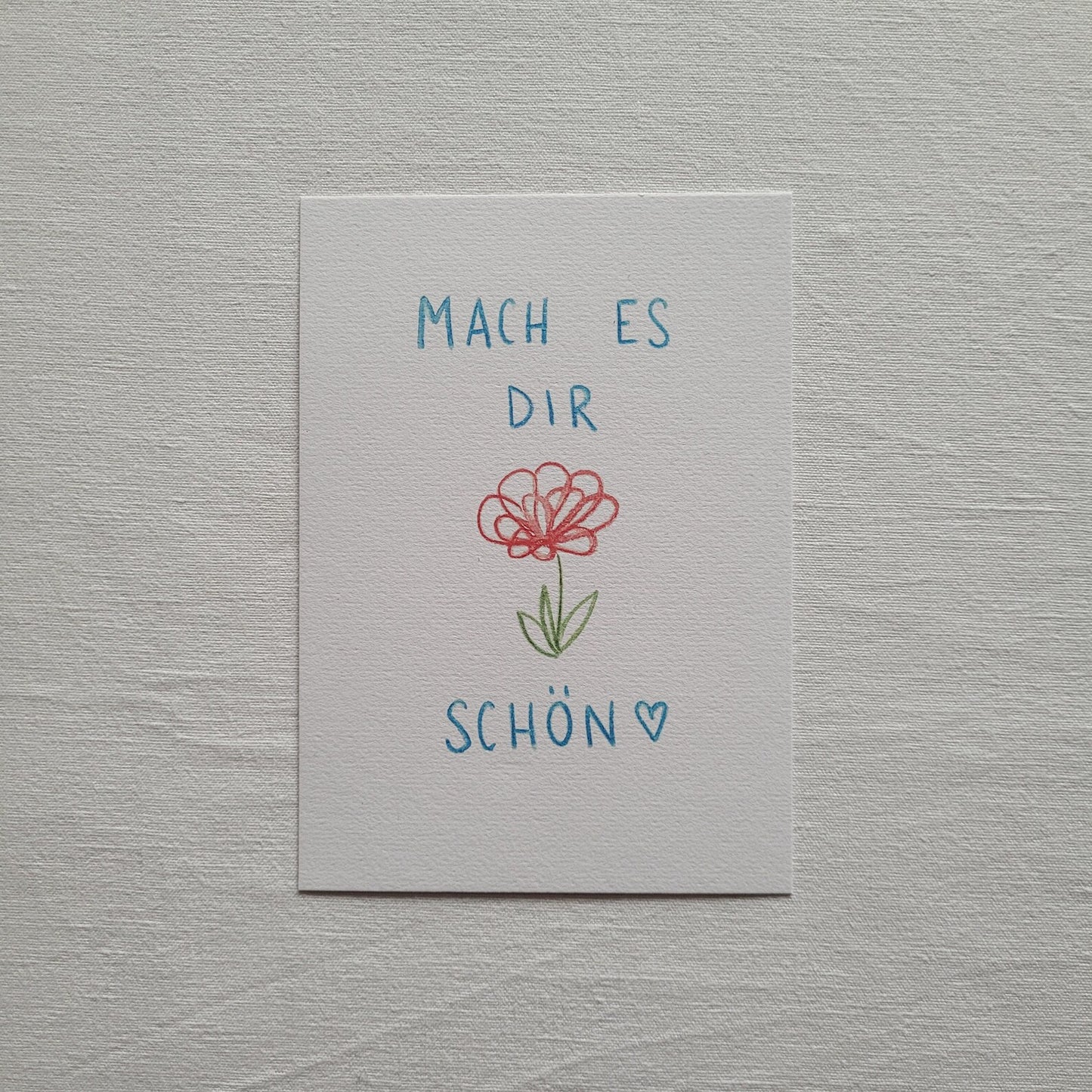 Postkarte "Mach es dir schön" (handgemalt)