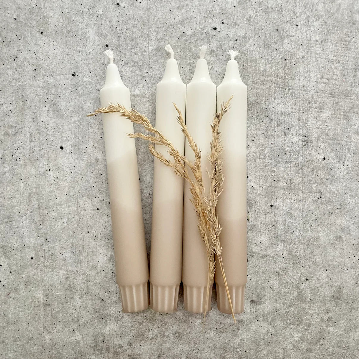 Dip Dye Kerze "Boho" (Beige)