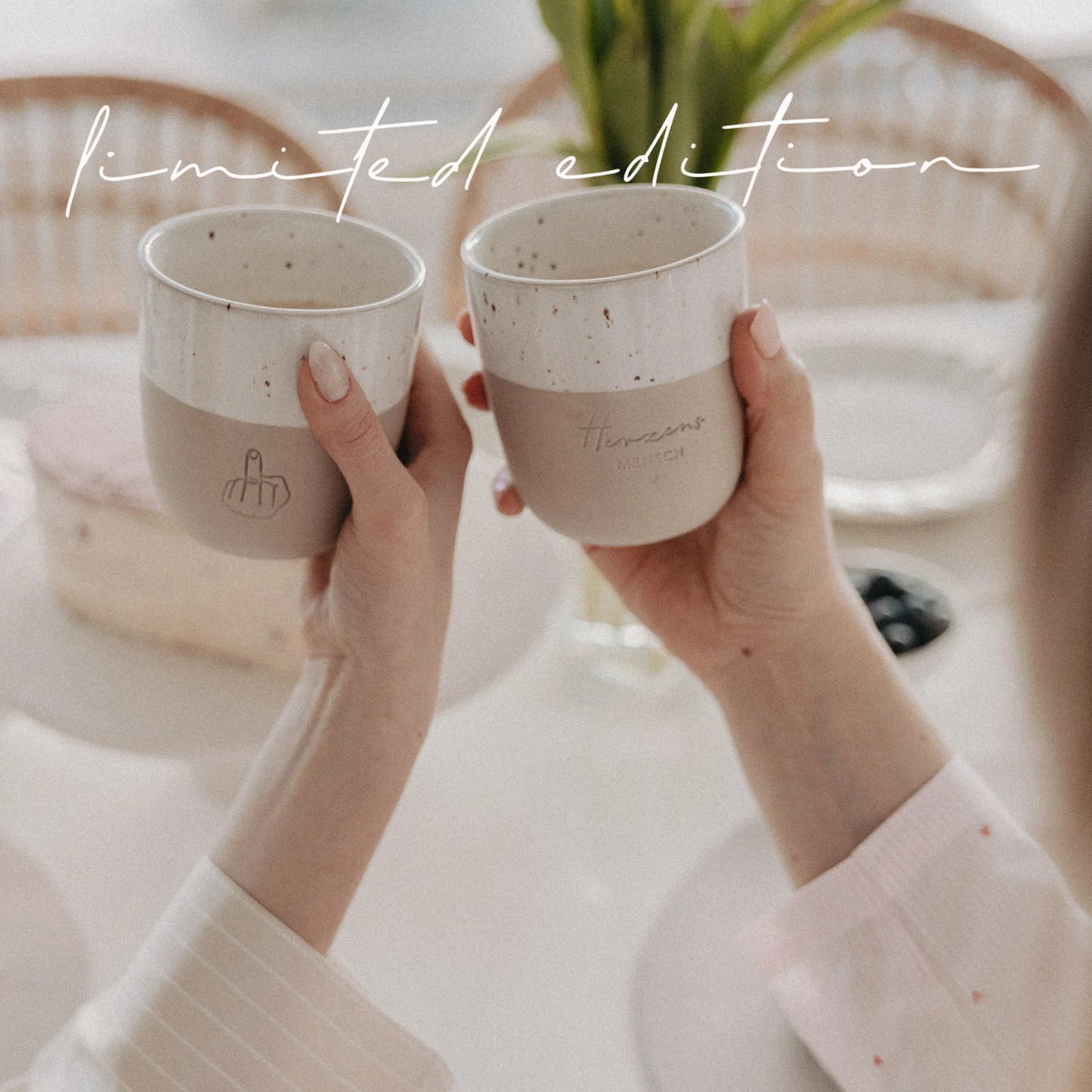 Eulenschnitt Becher "Herzensmensch" (limited edition)