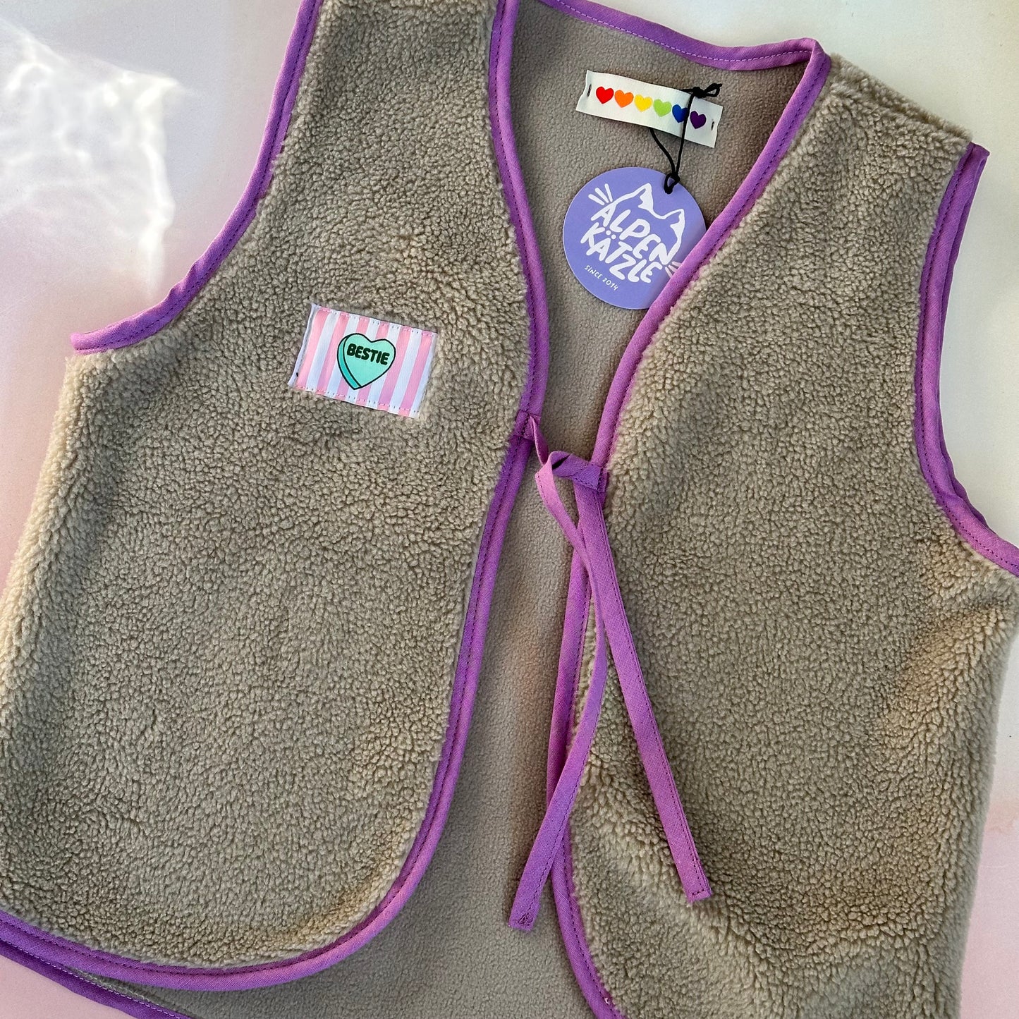 Kids Teddy-Weste "Beige" von Alpenkätzle