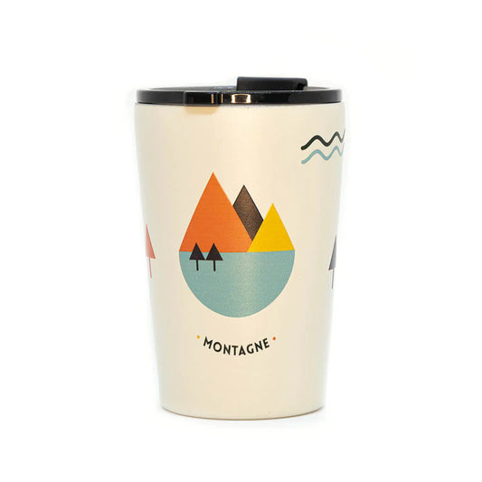 Isolierter To-Go-Becher "Montagne blanche" von roadtyping