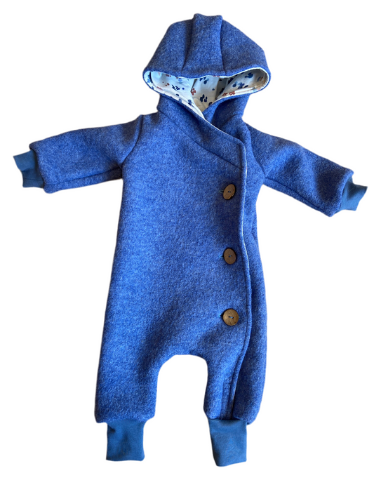 Wollwalk Overall "Happy Dots" (Blau) - handgemacht