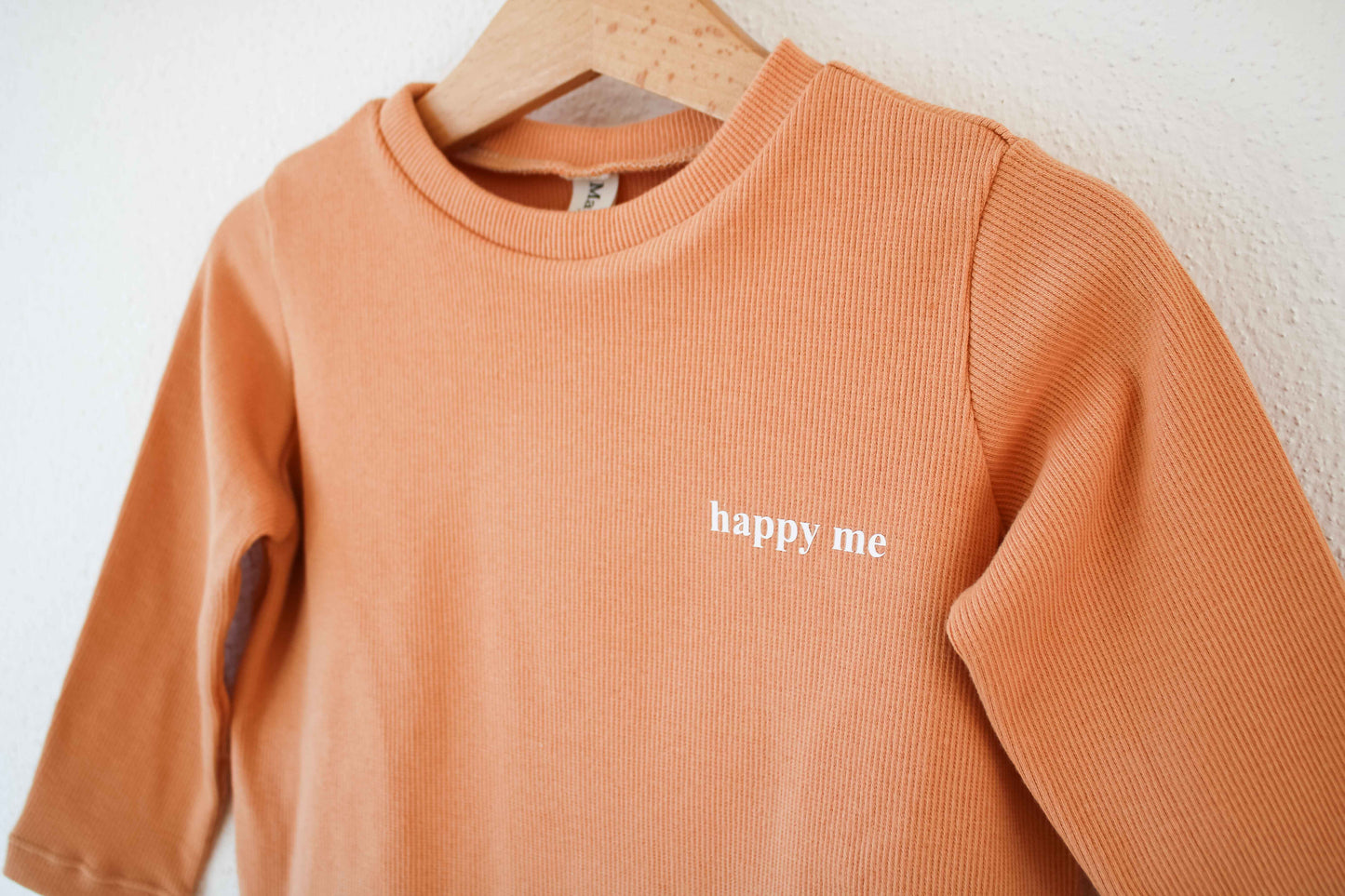 Langarmshirt "Happy Me" (Rost)
