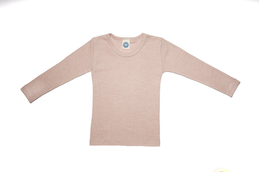 Cosilana Unterhemd langarm pink meliert (Baumwolle-Wolle-Seide)