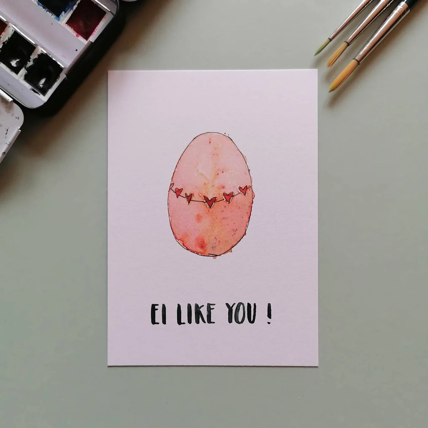 Postkarte "Ei like you"