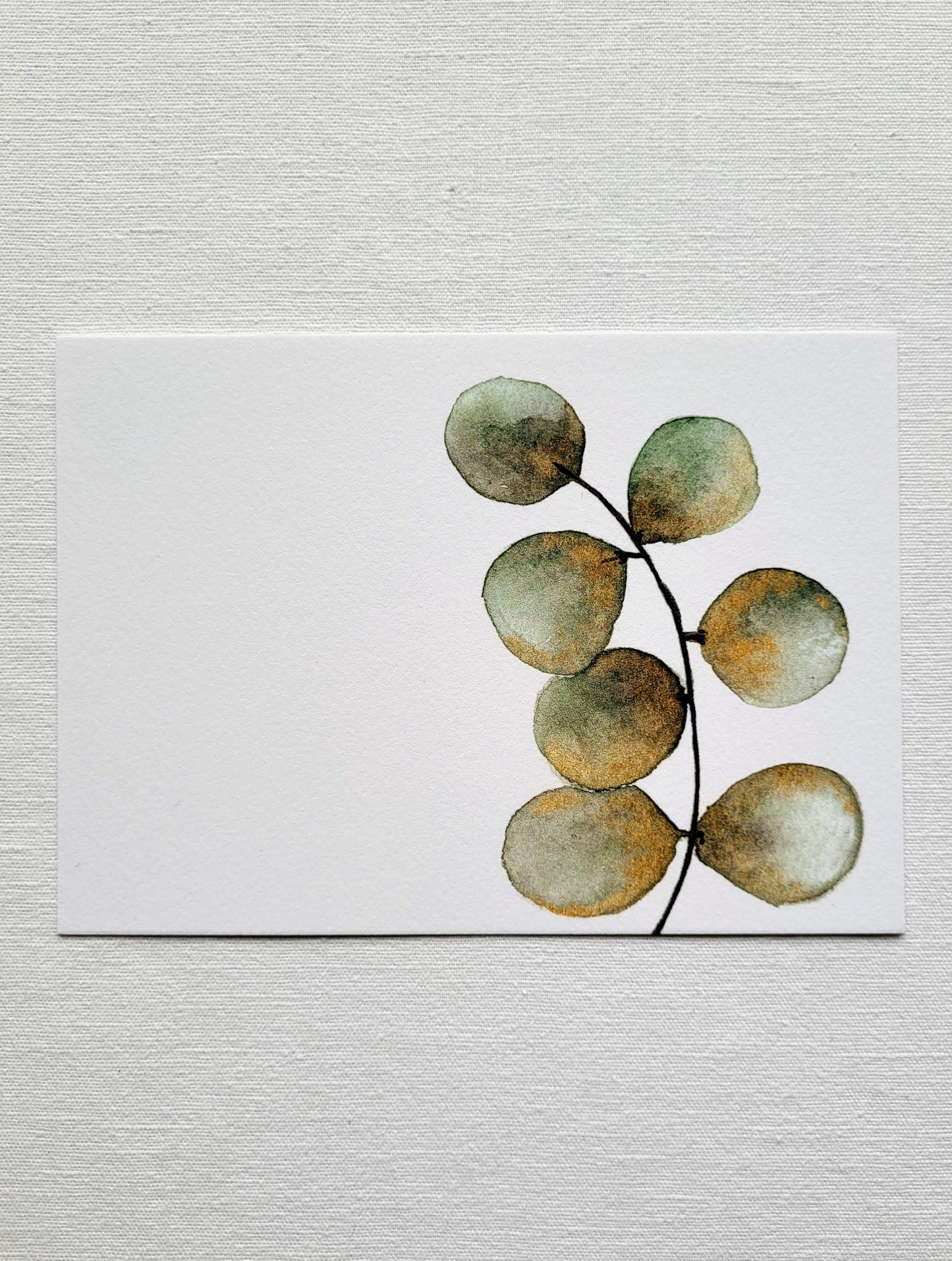Postkarte "Eukalyptus" (handgemalt)