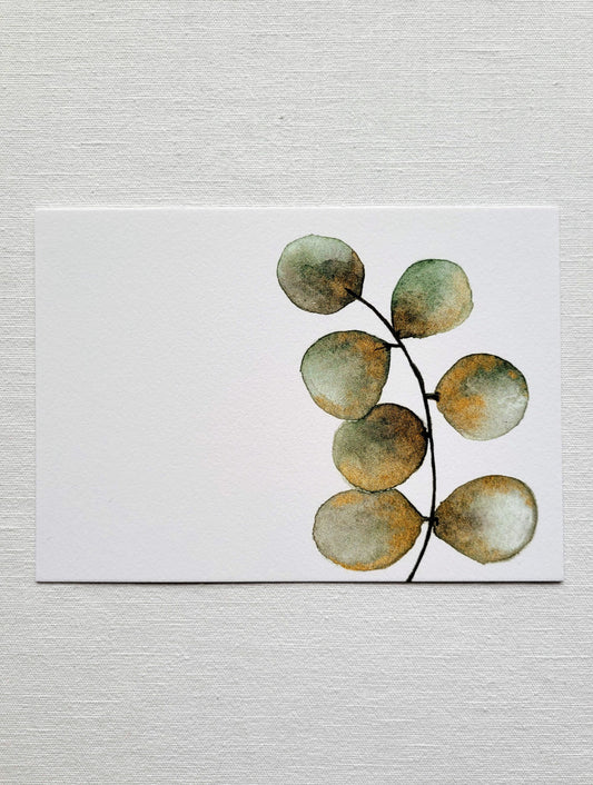 Postkarte "Eukalyptus" (handgemalt)