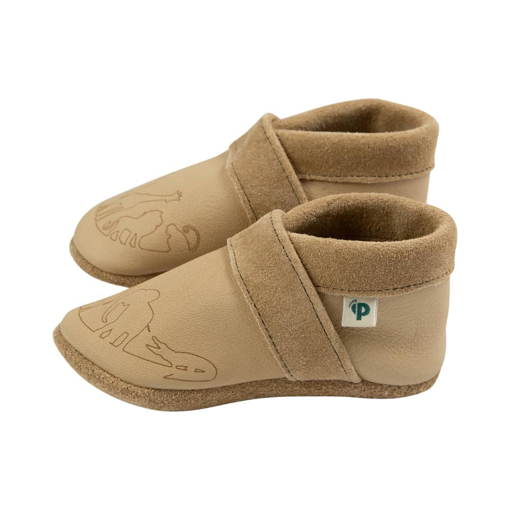 Baby & Kinder Krabbelschuhe "Africa" (Walnuss)