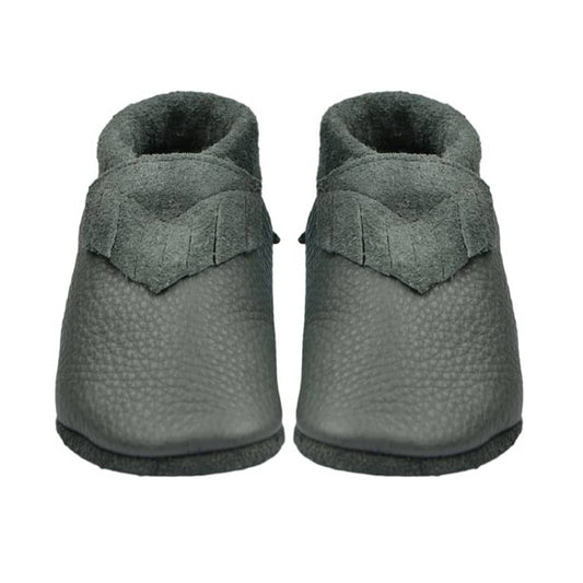 Baby & Kinder Krabbelschuhe "Mokassin" (Grau)