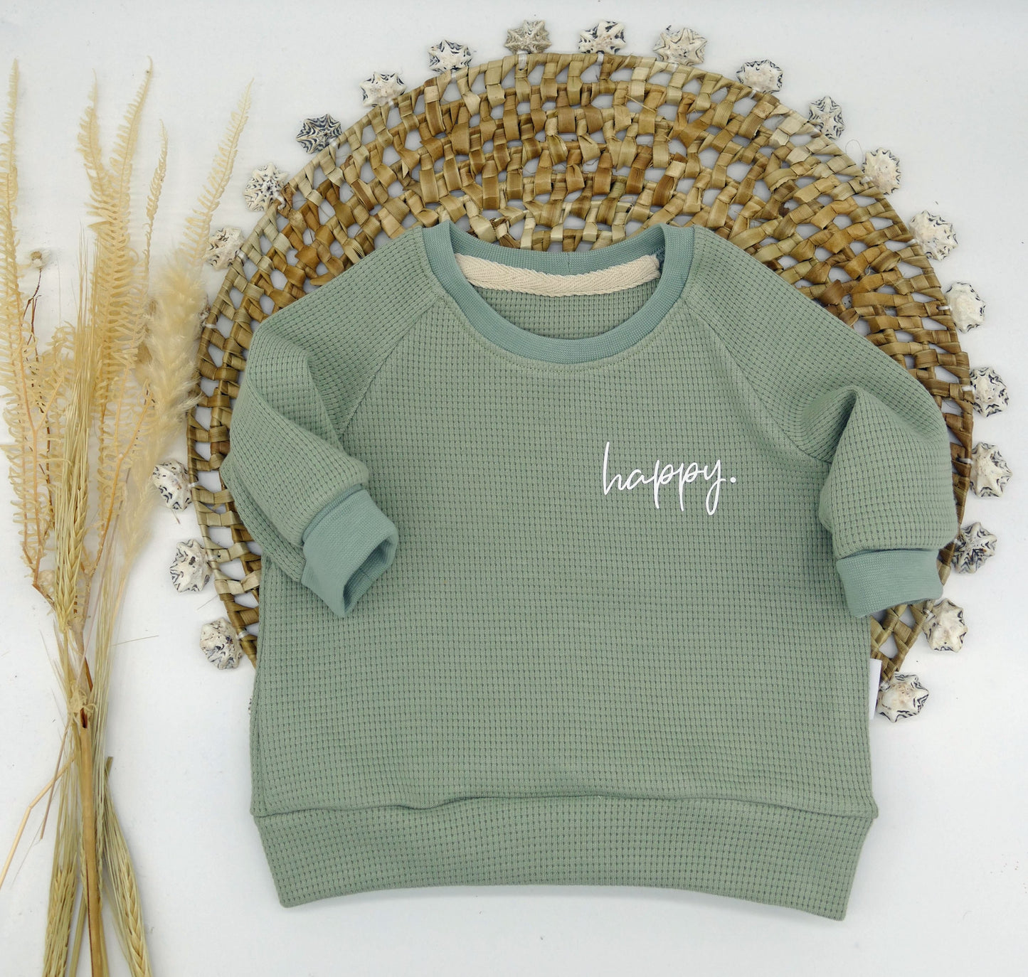 Sweater "Happy." (Dusty Green)