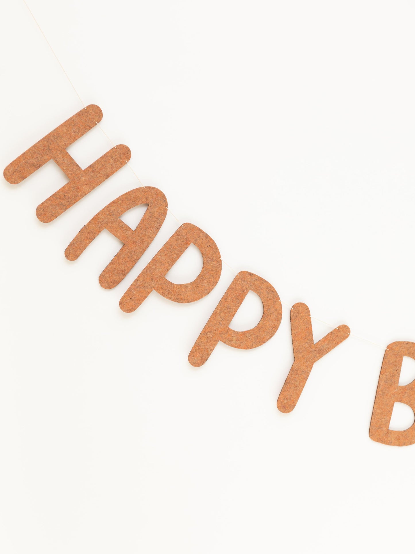 Happy Birthday Girlande aus Filz (Terracotta)