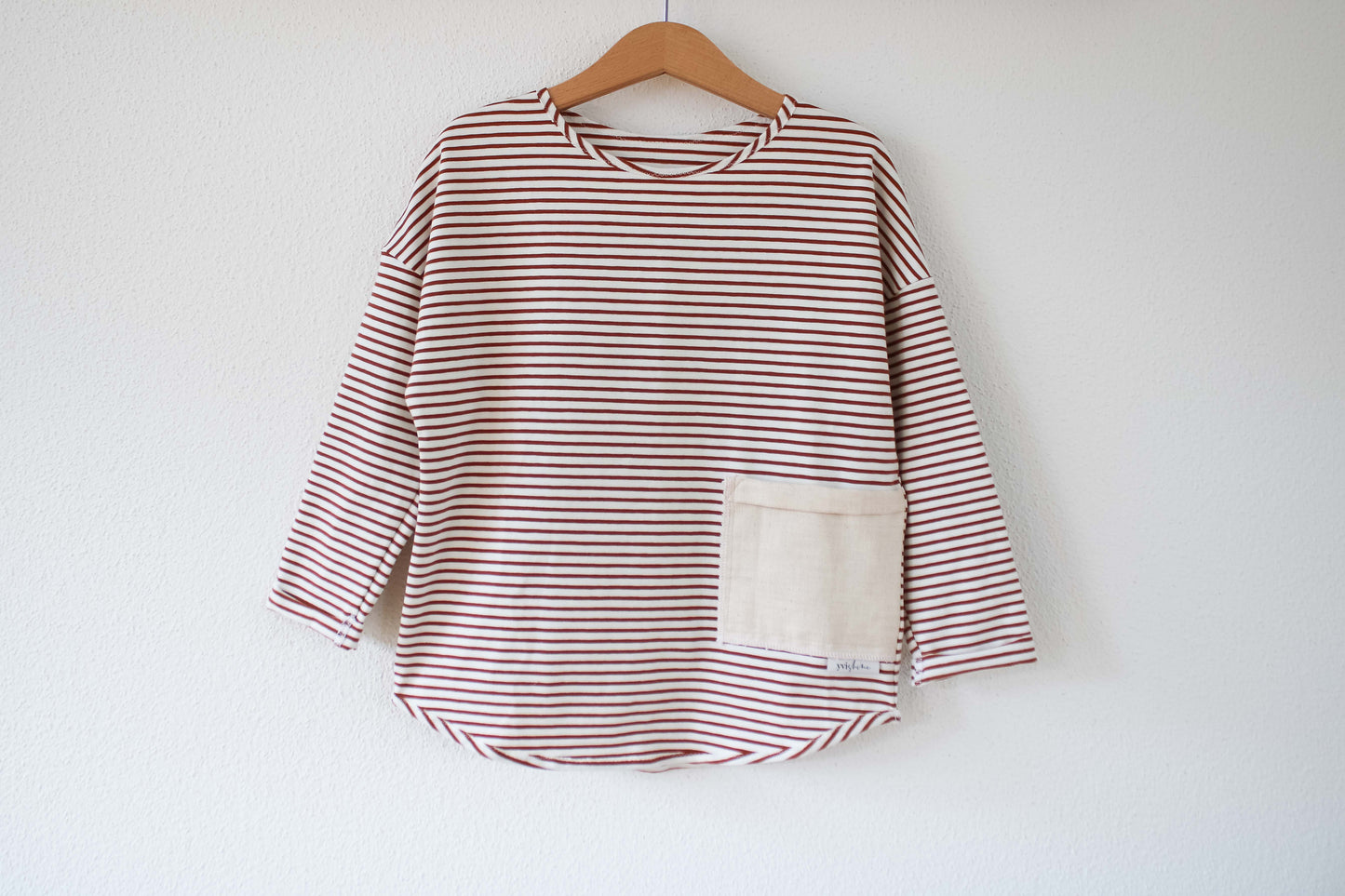 Oversize Longsleeve "Stripes" (Kupfer)