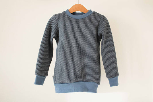 Oversize Pulli "Knit" (Vintage Blue)