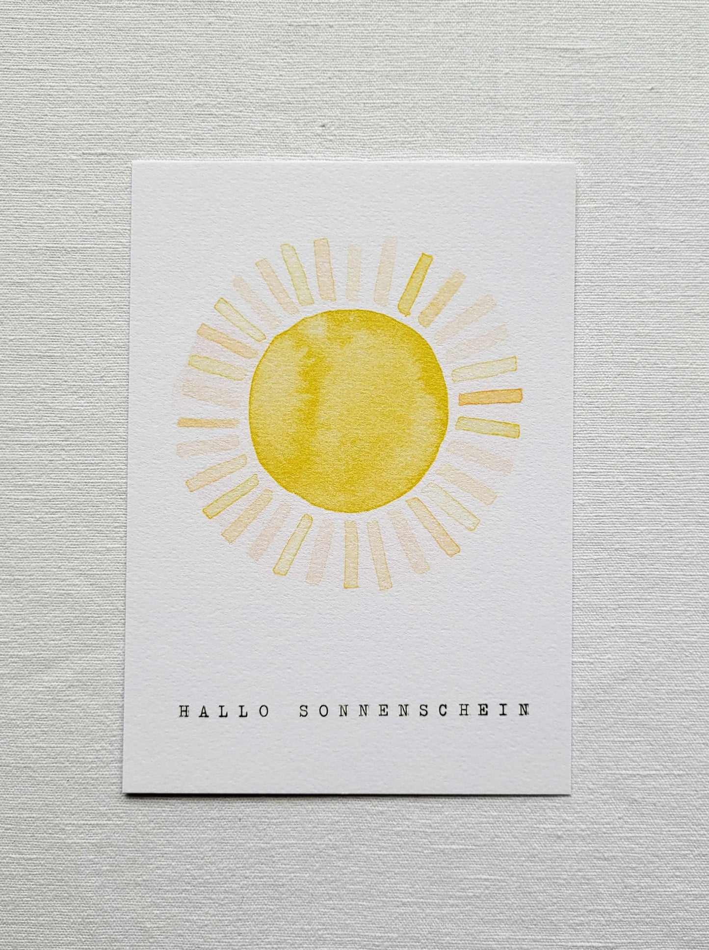 Postkarte "Hallo Sonnenschein" (handgemalt)