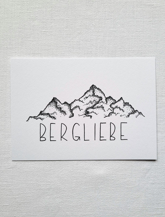Postkarte "Bergliebe" (handgemalt)